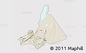 Shaded Relief 3D Map of Babati, single color outside