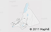 Silver Style 3D Map of Babati, single color outside
