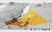 Physical Panoramic Map of Babati, lighten, desaturated