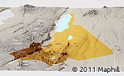 Physical Panoramic Map of Babati, lighten, semi-desaturated