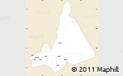 Classic Style Simple Map of Babati, single color outside