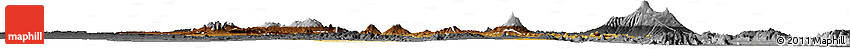 Physical Horizon Map of Arusha, darken, desaturated