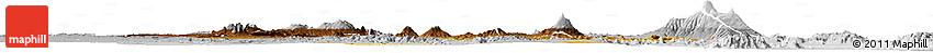Physical Horizon Map of Arusha, lighten, desaturated