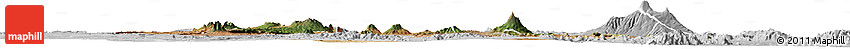 Satellite Horizon Map of Arusha, lighten, desaturated