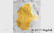 Physical 3D Map of Kiteto, lighten, desaturated