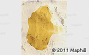 Physical 3D Map of Kiteto, lighten