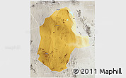 Physical 3D Map of Kiteto, lighten, semi-desaturated