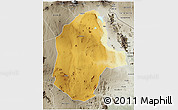 Physical 3D Map of Kiteto, semi-desaturated