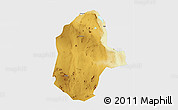Physical 3D Map of Kiteto, single color outside