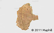 Satellite 3D Map of Kiteto, single color outside