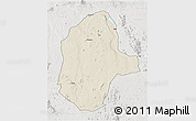 Shaded Relief 3D Map of Kiteto, lighten, semi-desaturated