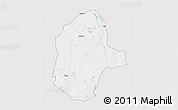 Silver Style 3D Map of Kiteto, single color outside