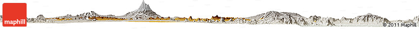 Physical Horizon Map of Kiteto, lighten, semi-desaturated