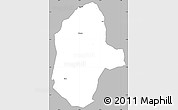 Gray Simple Map of Kiteto, single color outside