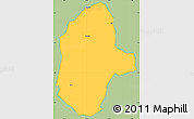 Savanna Style Simple Map of Kiteto, single color outside