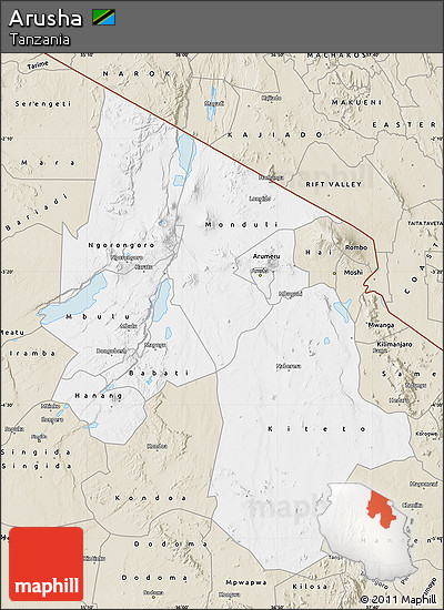 Classic Style Map of Arusha