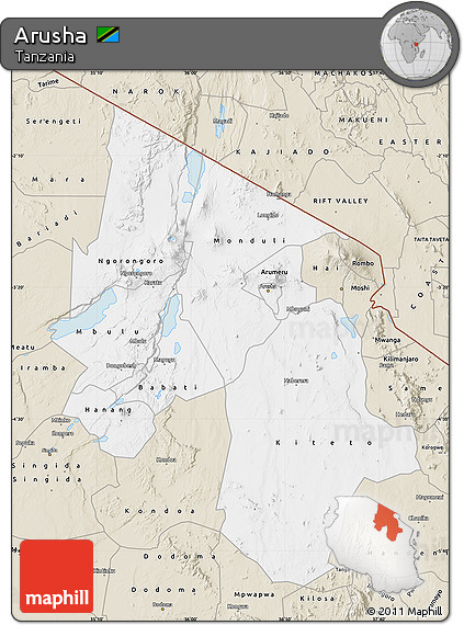 Classic Style Map of Arusha