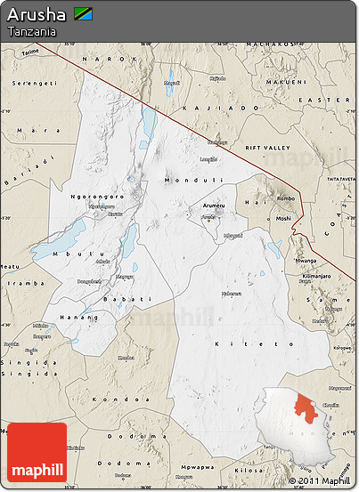 Classic Style Map of Arusha