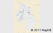Classic Style Map of Arusha, single color outside