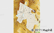 Shaded Relief Map of Arusha, physical outside