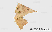 Satellite 3D Map of Monduli, single color outside