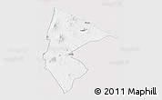 Silver Style 3D Map of Monduli, single color outside