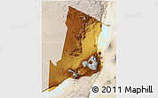 Physical 3D Map of Ngorongoro, lighten