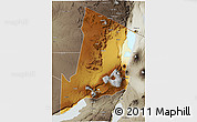 Physical 3D Map of Ngorongoro, semi-desaturated