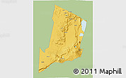 Savanna Style 3D Map of Ngorongoro, single color outside