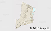 Shaded Relief 3D Map of Ngorongoro, single color outside