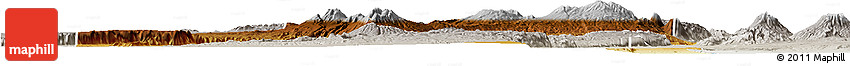 Physical Horizon Map of Ngorongoro, lighten, semi-desaturated