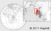 Blank Location Map of Ngorongoro, highlighted country, highlighted parent region