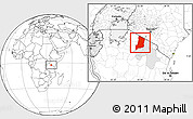 Blank Location Map of Ngorongoro, highlighted parent region