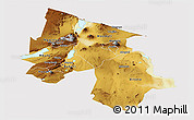 Physical Panoramic Map of Arusha, cropped outside