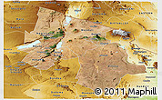 Satellite Panoramic Map of Arusha, physical outside