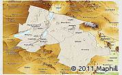 Shaded Relief Panoramic Map of Arusha, physical outside