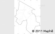 Blank Simple Map of Arusha, cropped outside, no labels