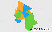 Political Simple Map of Arusha, cropped outside