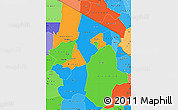 Political Simple Map of Arusha, political shades outside