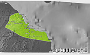 Physical 3D Map of Dar-Es-Salaam, darken, desaturated