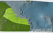 Physical 3D Map of Dar-Es-Salaam, darken