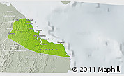 Physical 3D Map of Dar-Es-Salaam, lighten, semi-desaturated