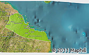 Physical 3D Map of Dar-Es-Salaam, satellite outside