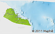 Physical 3D Map of Dar-Es-Salaam, single color outside