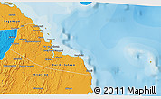 Political 3D Map of Dar-Es-Salaam