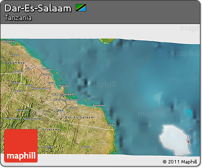 Satellite 3D Map of Dar-Es-Salaam