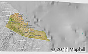 Satellite 3D Map of Dar-Es-Salaam, lighten, desaturated