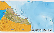 Satellite 3D Map of Dar-Es-Salaam, political outside