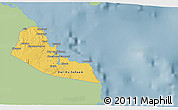 Savanna Style 3D Map of Dar-Es-Salaam, single color outside