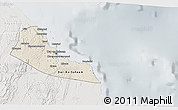 Shaded Relief 3D Map of Dar-Es-Salaam, lighten, semi-desaturated